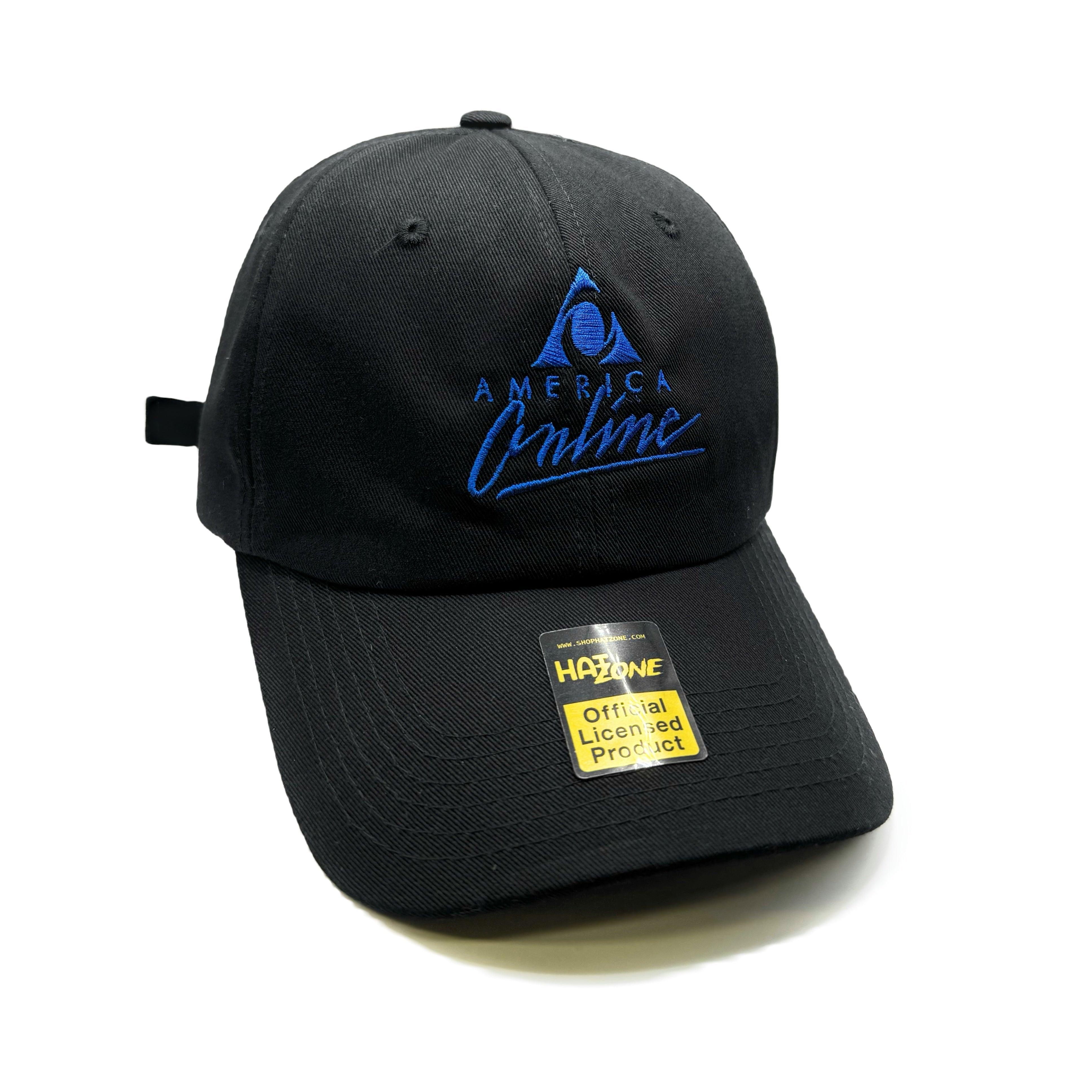 America Online Dad Hat Strapback (Black)