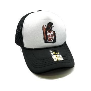 4Peat SC Mesh Trucker Snapback (White/Black)