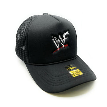90s Retro WWF Mesh Trucker Snapback (Black)
