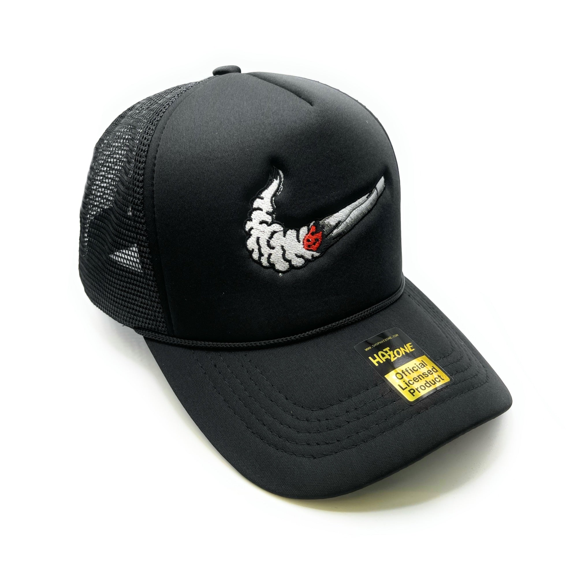 Smoke Mesh Trucker Snapback (Black)