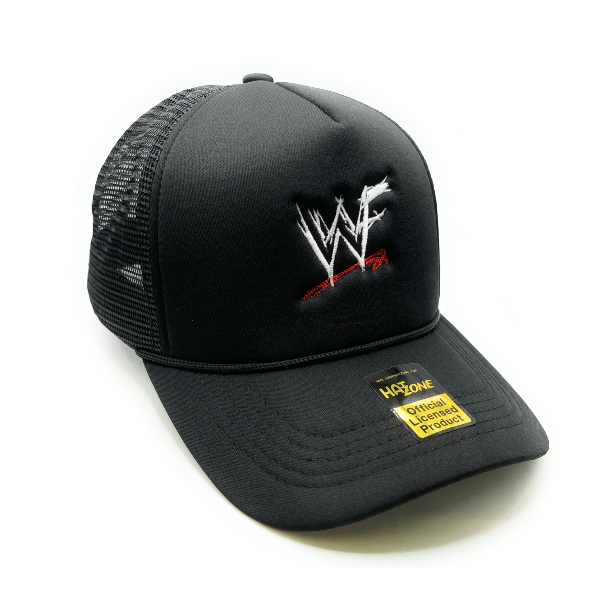 Retro 90s Wrestling Mesh Trucker Snapback (Black)
