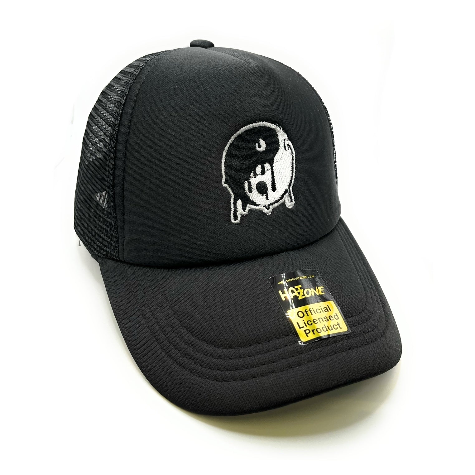 Ying Yang Melting Mesh Trucker Snapback (Black)