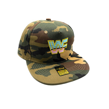 Retro 80s Wrestling Flat Brim Snapback (Camo)