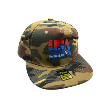 Retro Dream Team Flat Brim Snapback (Camo)