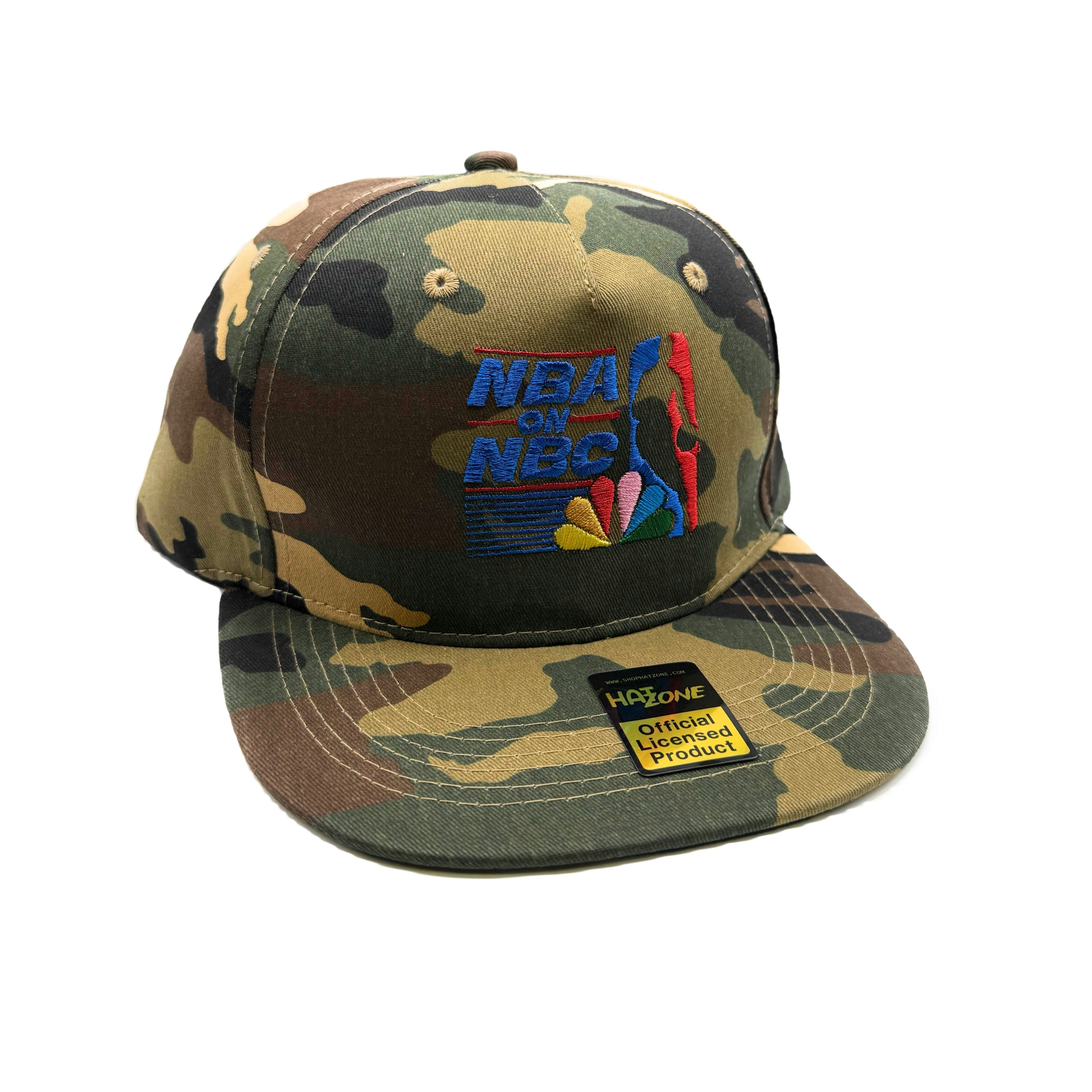 Retro 90s Basketball Flat Brim Snapback (Camo)