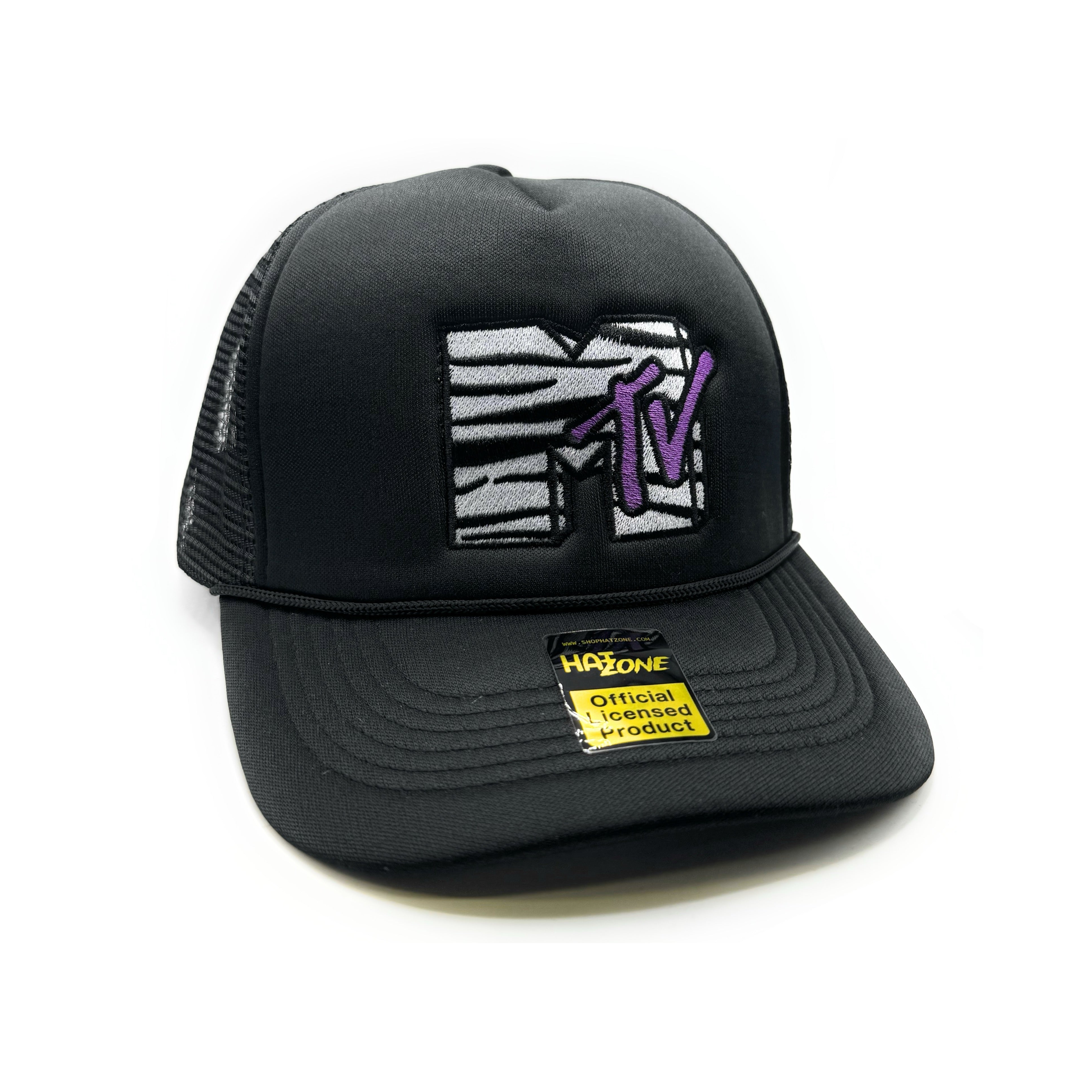 Zebra MTV Mesh Trucker Snapback (Black)