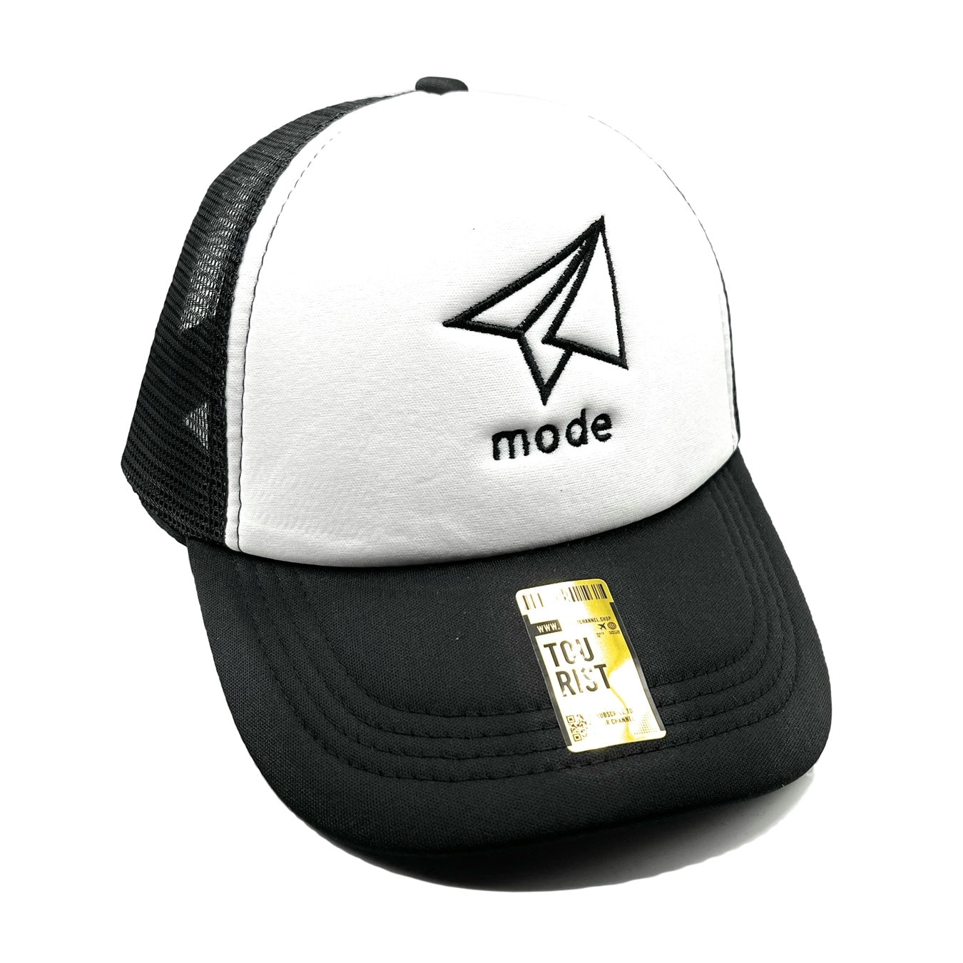 Airplane Mode Mesh Trucker Snapback (White/Black)