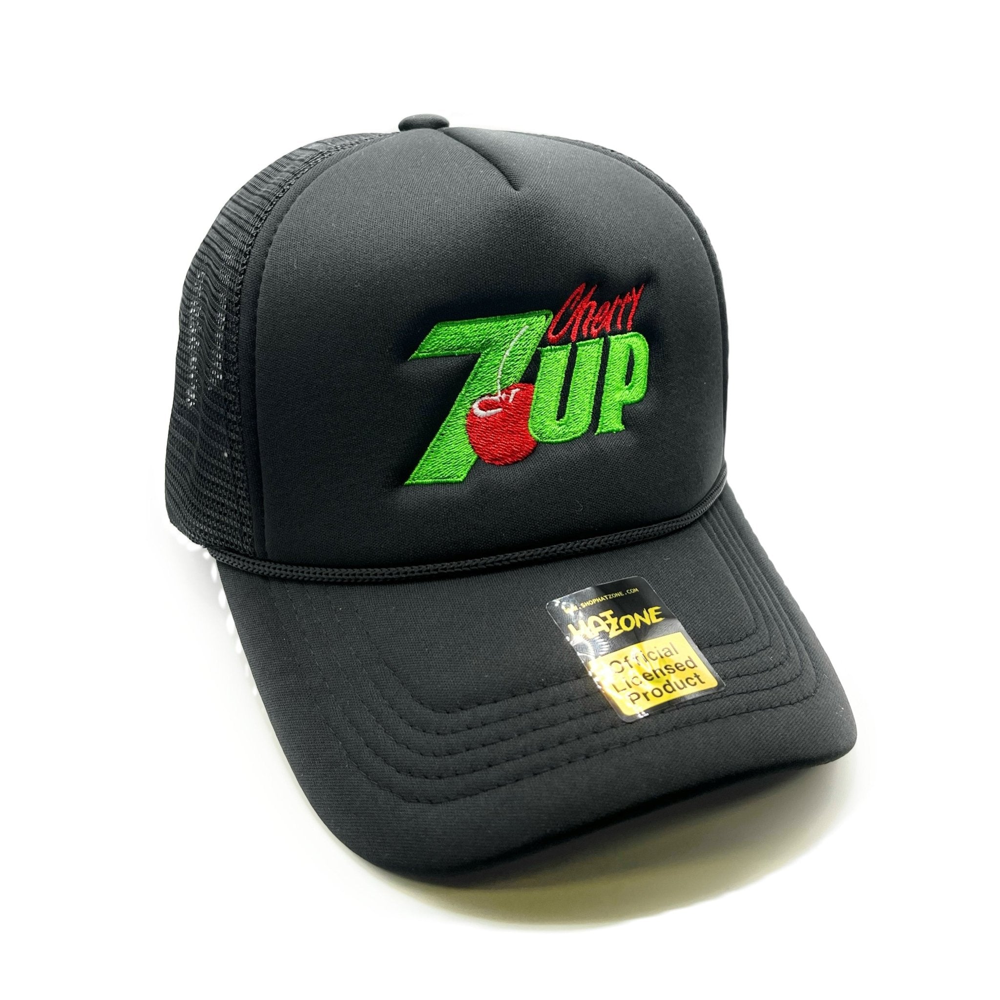 Cherry 7up Mesh Trucker Snapback (Black)