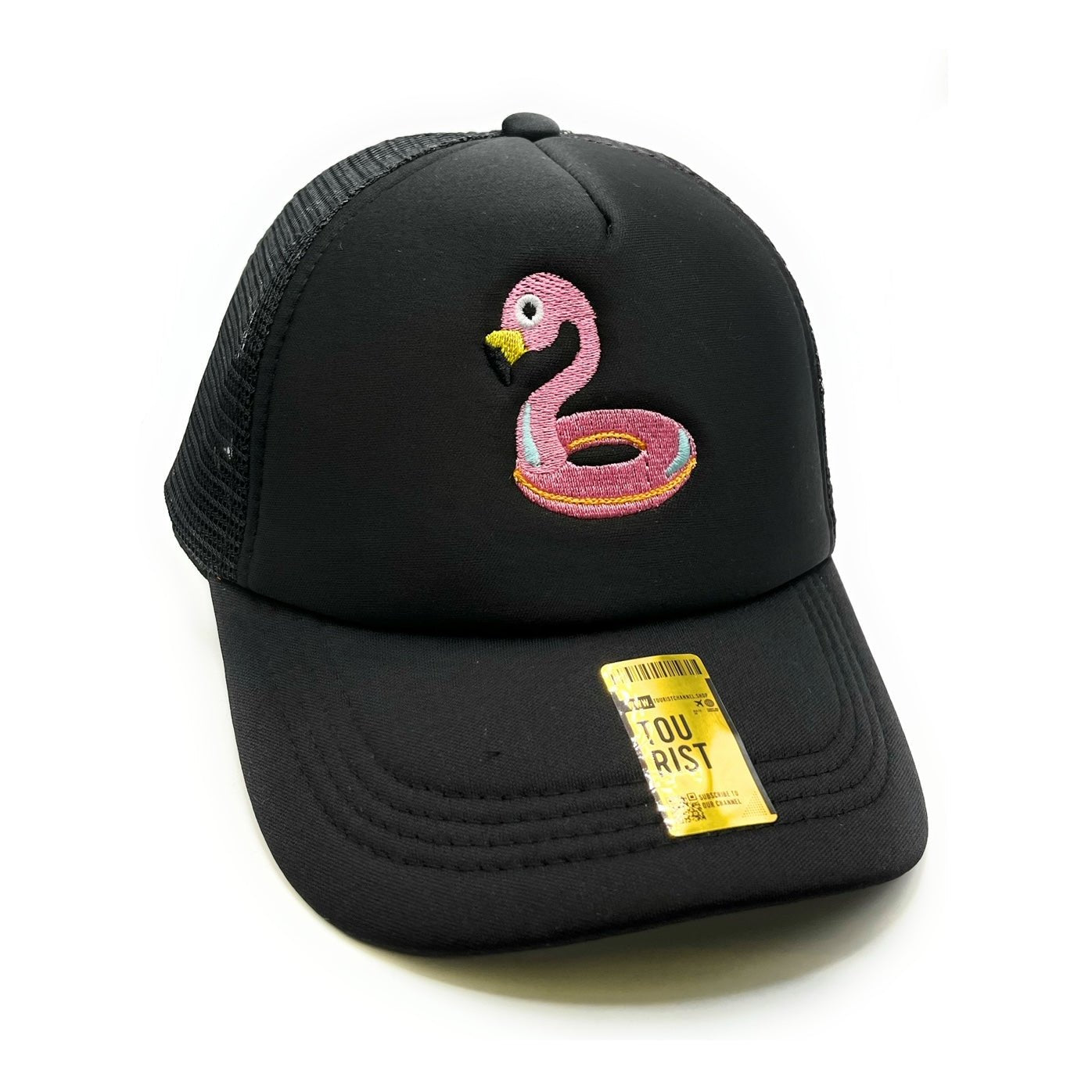 Flamingo Mesh Trucker Snapback (Black)