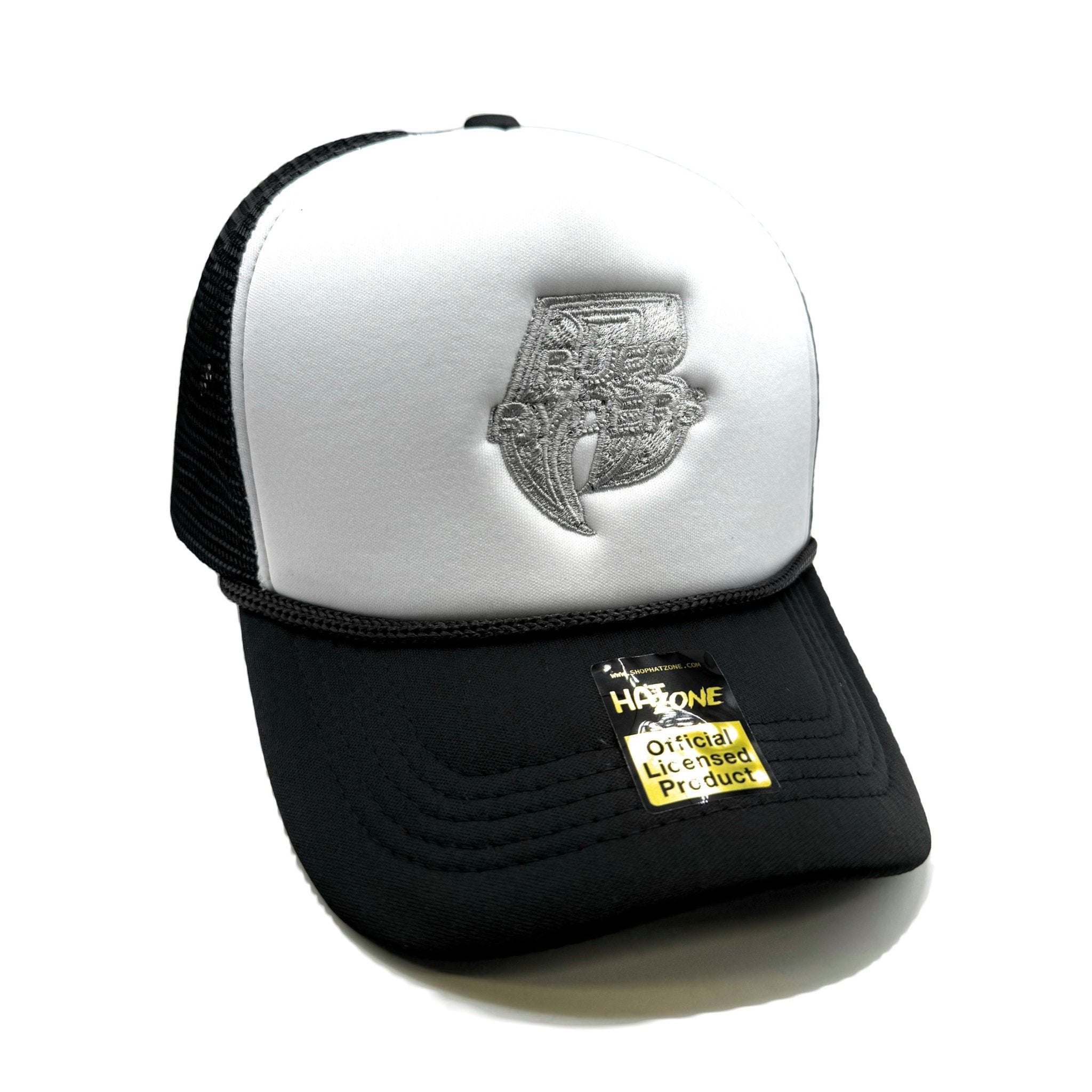Retro Ruff Ryders Mesh Trucker Snapback (White/Black)