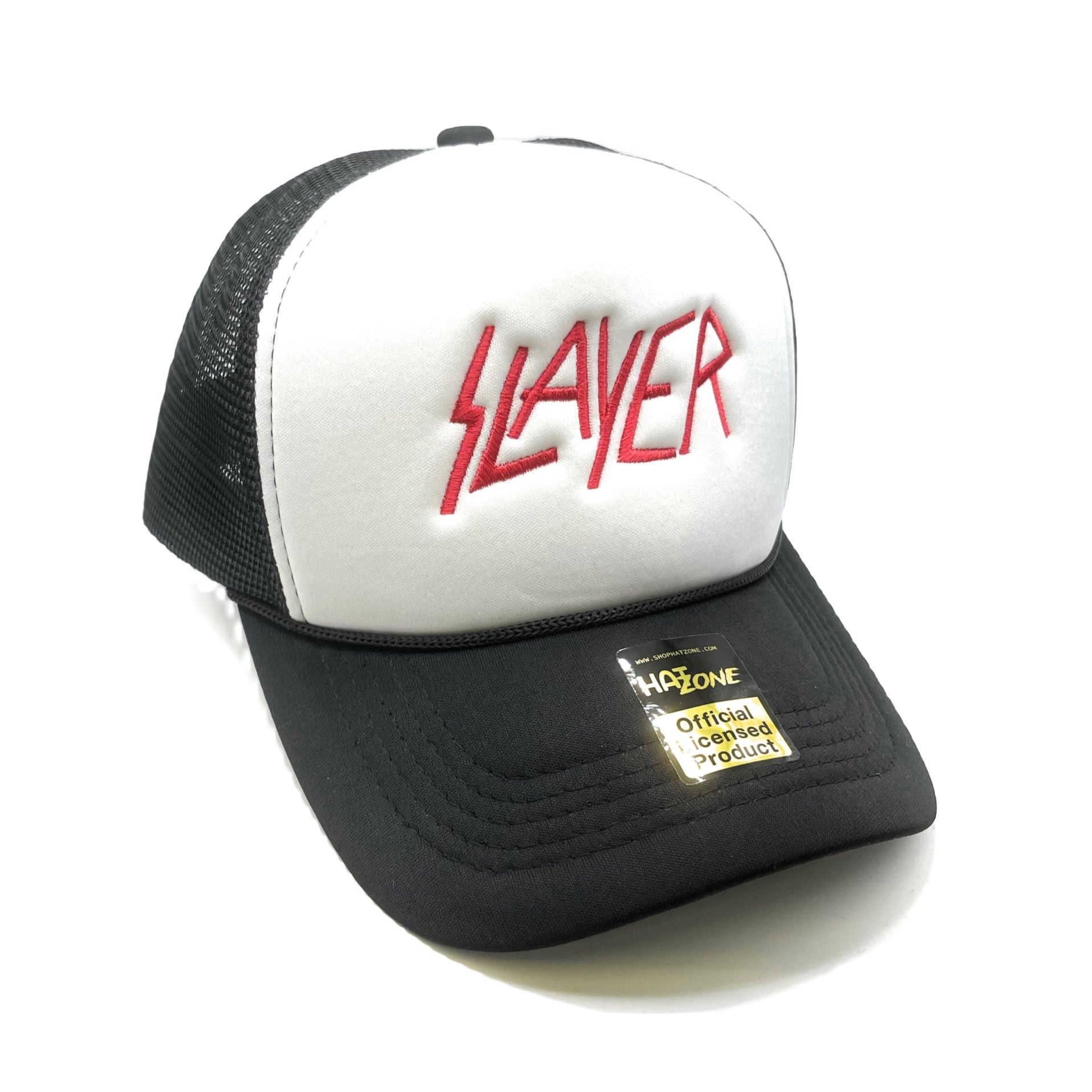 Slayer Mesh Trucker Snapback (White/Black)