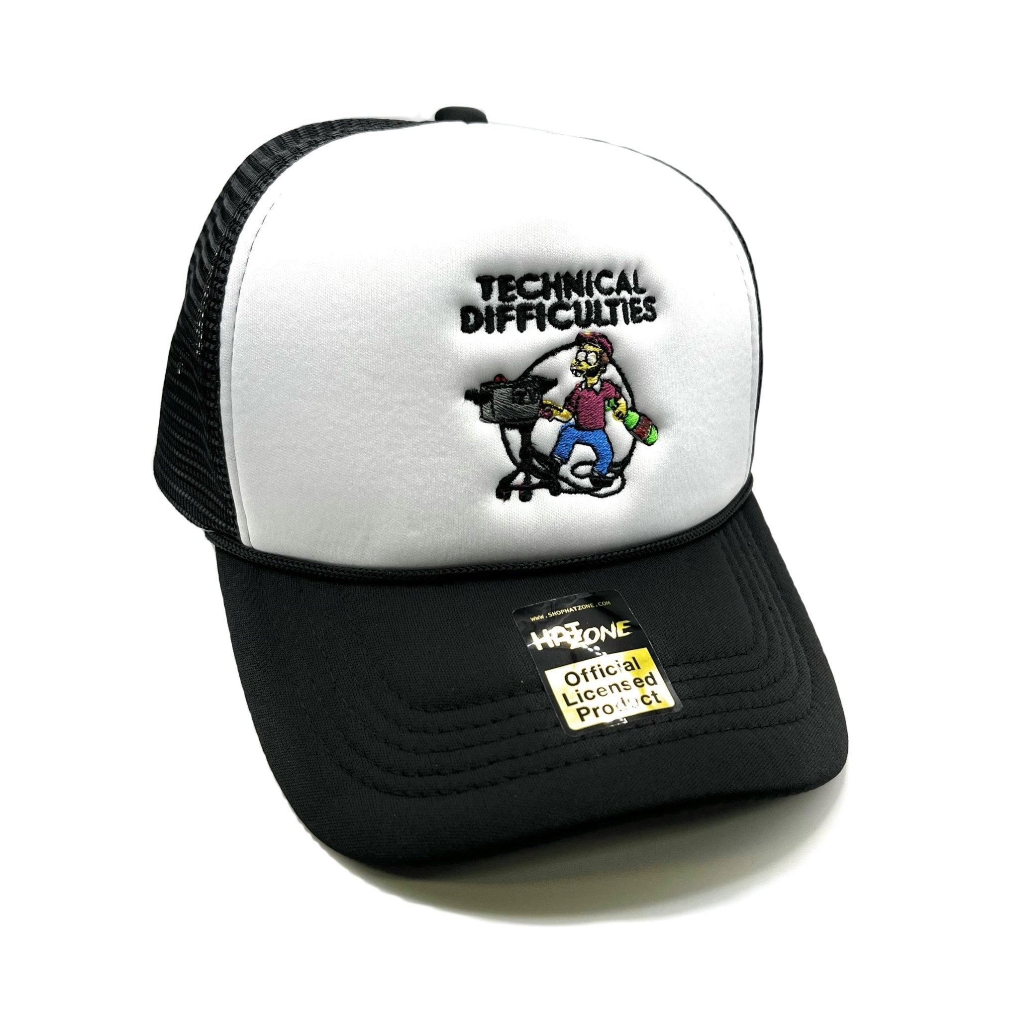 Technical Difficulties Mesh Trucker Snapback (White/Black)